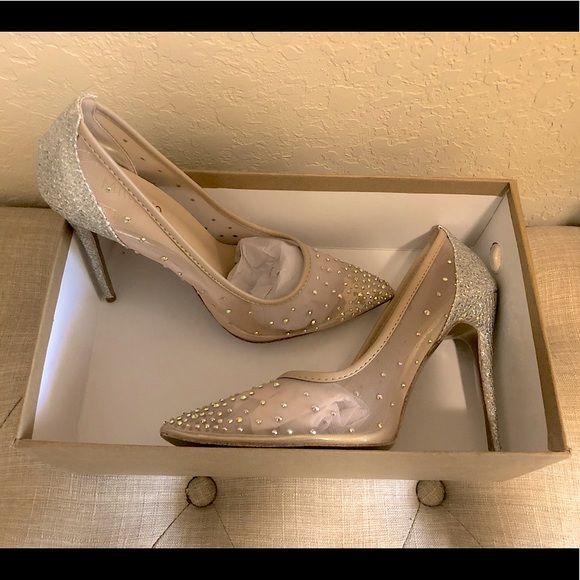 Rhinestone Mesh Pumps (Louboutin Follies Strass vibes!) ❤️ Wedding Shoes - Picture 2 of 15